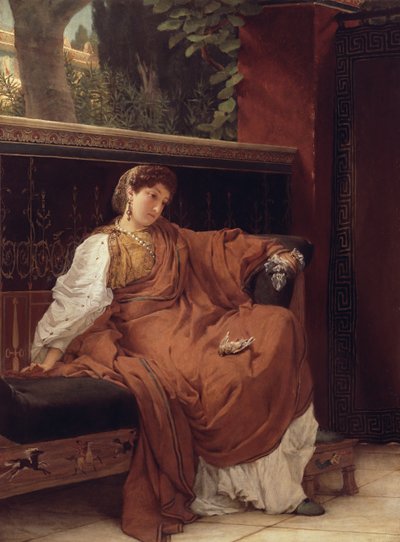 Lesbia Weeping over a Sparrow, 1866 by Lawrence Alma Tadema